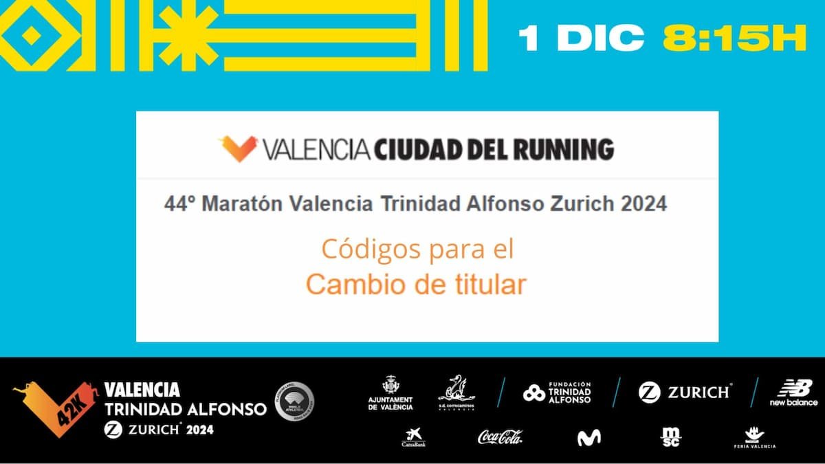 Códigos para el cambio de dorsal del Maratón de Valencia 2024: Cómo conseguir tu inscripción