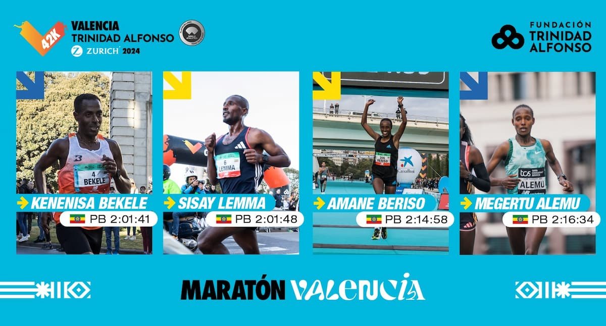Lemma, Bekele y Beriso encabezan la Élite del Maratón de Valencia 2024