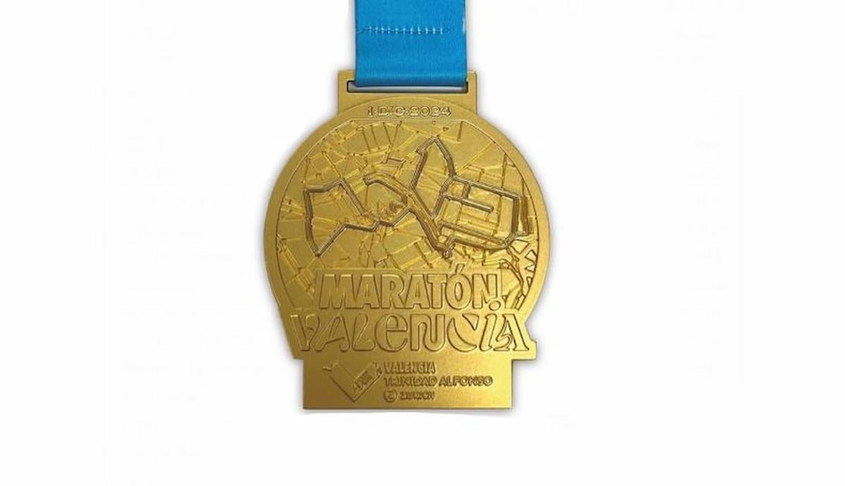 Así es la medalla de finisher del Maratón de Valencia 2024